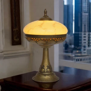 Art Deco Tischleuchte "FRUITY" Unikat 1910 Messinglampe Tischlampe einzigartig - Bild 1 von 24