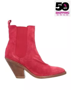 RRP€392 BUTTERO Leather Chelsea Boots US7 UK4 EU37 Cuban Heels Made in Italy - Imagen 1 de 8