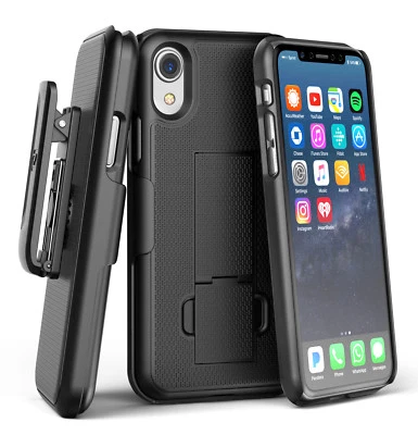 Apple iPhone XR Belt Clip Case / Cover with Slim Fit Holster Clip (DuraClip) - Image 1 of 4