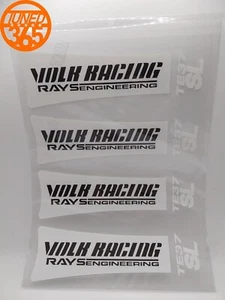 Pegatinas Volk Racing Rays Ingeniería Te37 calcomanía aleaciones de vinilo blanco reacondicionamiento - Imagen 1 de 4