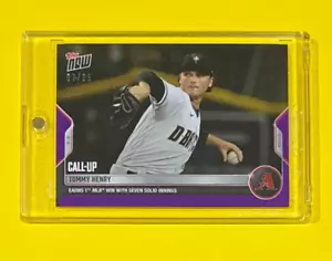 2022 MLB Topps Now Tommy Henry Call-Up PURPLE PARALLEL /25 SSP Diamondbacks #682 - Picture 1 of 3
