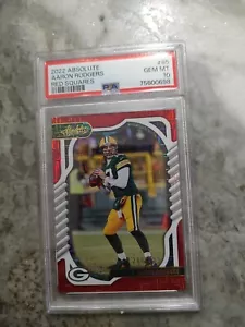 2022 PANINI ABSOLUTE /499 AARON RODGERS 65 RED SQUARES PSA 10 GEM- - Picture 1 of 2