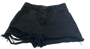 ROLLA'S Dusters pantaloncino jeans slim vita alta nero taglia 27 - Foto 1 di 7