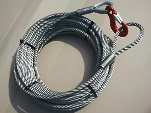 Corda per verricello forestale GRIZZLY 10 mm alta densità, flessibile, con passante e gancio - Foto 1 di 3