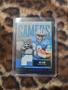 Seltenes Barry Sanders 1/1 Limited Gamers Saphir Spiel getragen Patch Panini Limited  - Bild 1 von 3