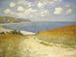 Claude Monet, "Path Through the Wheatfields at Pourville, 1882, 16.5"h x 22"w - Picture 1 of 1