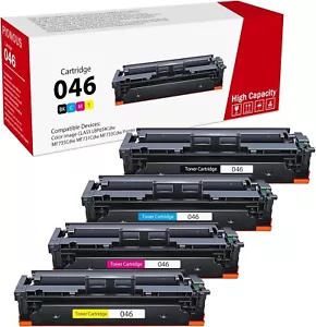 Compatible High Yield Toner Replacement for 046 Toner Cartridges 4 Pack - Picture 1 of 8