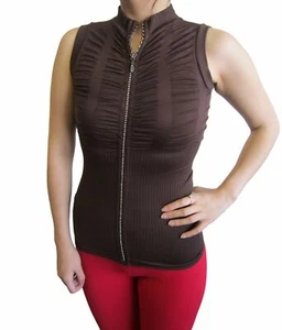 Kurzarm Oberteile mit durchgehendem Reißverschluss nahtlos (FAB-11808) - Bild 1 von 3