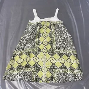 Da-Nang Dress Boho Sleeveless Silk Blend Floral Green Women’s Size Small. - Picture 1 of 11
