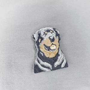 Rottweiler Dog Bust Embroidery 2" Iron On Patch - Picture 1 of 2