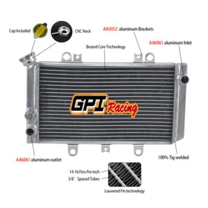 Aluminum Radiator FOR ATV YAMAHA GRIZZLY 660 YFM660 2002-2008 2007 2006 - Picture 1 of 6