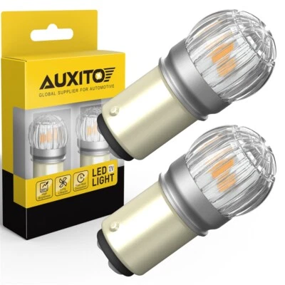 AUXITO 1157 LED Turn Signal Light Bulbs Amber Yellow Anti Hyper Flash CANBUS - Image 1 of 4