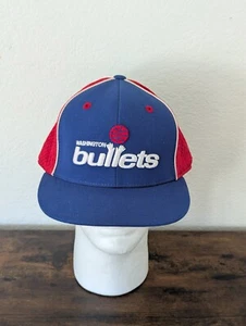Vintage Washington Bullets Hat Size 7 5/8 Blue Reebok NBA Hardwood Classics - Picture 1 of 12