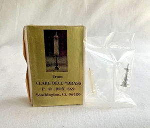 Clare-Bell Miniature Dollhouse Sterling Silver Spike Candlestick w/ Candle NOS - Photo 1/3