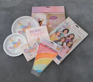 Unicorn Party Pack for 8 guests. Boho Unicorn Birthday Plates, Napkins And More. - Picture 1 of 12