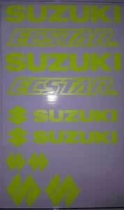 Adesivo Suzuki ECSTAR SET in giallo neon e vari colori 15,5 x 5 cm.....NUOVO !!! - Foto 1 di 2