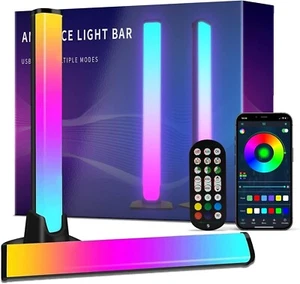 Smart LED Light Bar, 2Pack RGB Smart LED Light Bars with 46 Scene and Music Mode - Picture 1 of 9