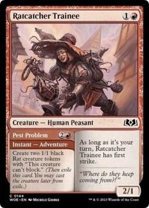 RATCATCHER TRAINEE X 4 N/M WILDS OF ELDRAINE MAGIC THE GATHERING - Picture 1 of 1