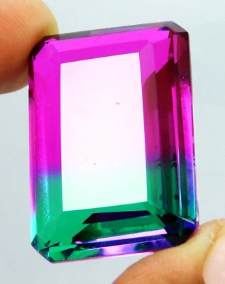 AAA+ Large Ametrine 83.5 Ct. Emerald Cut Bi-color Loose Gemstone @Christmas Sale - Image 1 of 4