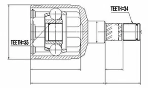 GIUNTO LATO INTERNO ANTERIORE SX PER VAUXHALL ZAFIRA MK OPEL ASTRA G VAUXHALL AS - Picture 1 of 1