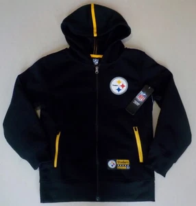 PITTSBURGH STEELERS REISSVERSCHLUSS POLYESTER KAPUZEN SWEATSHIRT HOODIE JUGENDLICH S M L NEU MIT ETIKETT - Bild 1 von 4