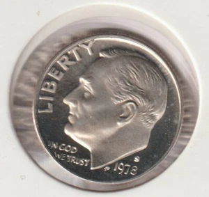 Rare Old US Roosevelt Dime 1978s Gem Mirror Proof Great Mint Collection Coin USA - Bild 1 von 2