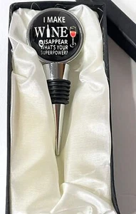 Tapón de botella de vino hago desaparecer el vino... Superpoder Novedad Humor - Imagen 1 de 2