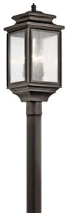Kichler Wiscombe Park 23.25" 4 Light Outdoor Post Light with Clear Seeded Glass - Picture 1 of 3