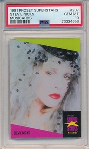 1991 PROSET SUPERSTARS MUSICCARDS STEVIE NICKS #287 PSA 10 GEM MINT