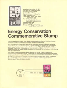 #7416 ((LOT of 5)) 10c Energy Conservation Stamp #1547 (5 Souvenir Pages) - Picture 1 of 1