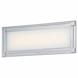 George Kovacs P1162-077-L Framed Chrome LED Bathroom Vanity Light - Picture 1 of 1
