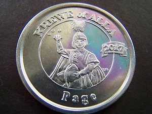 2017 Alla PAGE Plain Aluminum 15g Reeded Edge Mardi Gras Doubloon - Picture 1 of 3