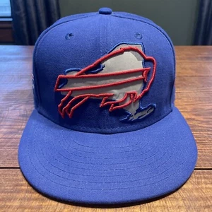 Buffalo Bills New ERA NFL Blue Hat NY State Bison 59Fifty Fitted 7 1/4" GO BILLS - Picture 1 of 12