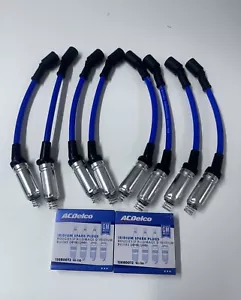 LS Spark Plug Lead & Iridium Spark Plug Set 10.5mm Race LS1 LS2 LS3 VT-VF - Picture 1 of 2