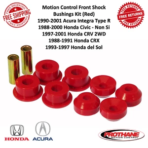 Prothane Front Shock Mount Bushings Red For 90-01 Integra 88-00 Civic 97-01 CRV - Picture 1 of 4