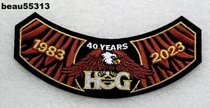 ⭐"NEW" 2023 HARLEY DAVIDSON OWNERS GROUP HOG H.O.G. VEST 40 YEARS PATCH - Picture 1 of 2