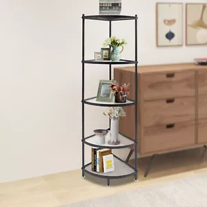 5-Tier Metal Corner Shelf Storage Shelves Kitchen Pan Pot Bathroom Display Stand - Picture 1 of 15