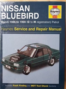 1473 Nissan Bluebird 1986 -1990 Petrol Haynes Service and Repair Manual - Picture 1 of 1