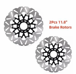 2x Floating 11.8" Front Brake Rotors for Harley Touring Street Road Glide 08-23 - Picture 1 of 10