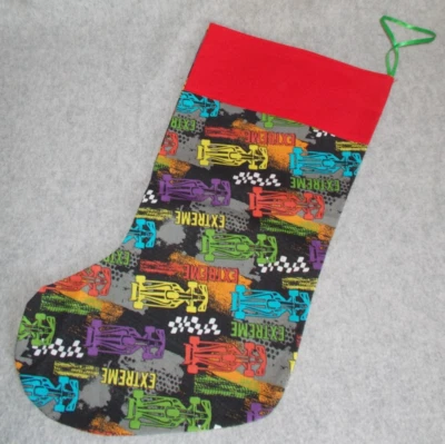 Ручной работы экстремальные гонки F1 Indy гонки автомобиля шашки флаг Рождественский подарок чулок - Изображение 1 из 4