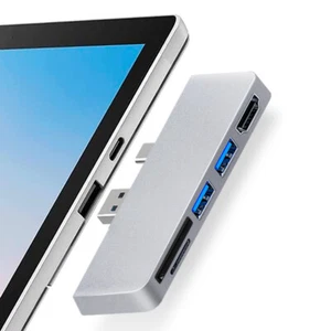 Do Surface Pro 7/7+ USB C Hub, 5-w-1 z adapterem HDMI kompatybilnym z 4K + USB C - Zdjęcie 1 z 11
