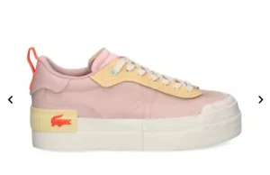Plataforma Lacoste Rosa Amy EUR 37 EE. UU. 6 Reino Unido 4 PVP $180 NUEVO CON ETIQUETAS - Imagen 1 de 13