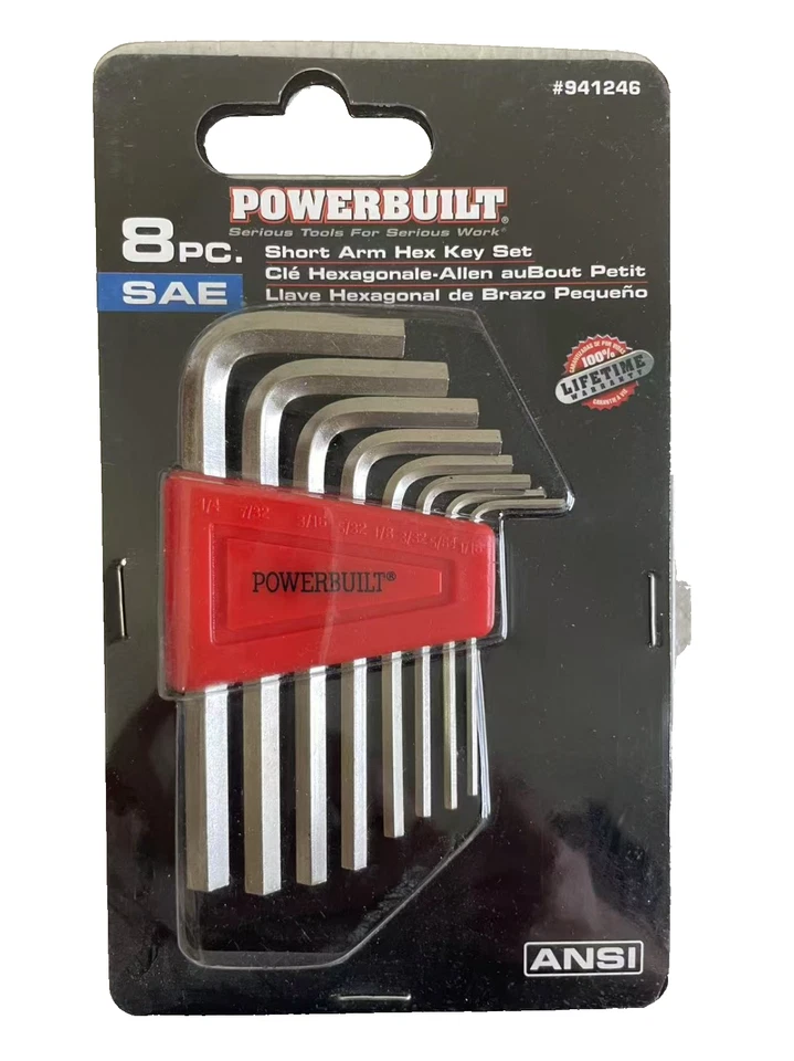 8Pc SAE Short Arm Hex Key Set - Image 1 of 1