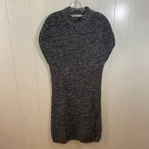 Athleta Pulloverkleid schwarz Strick knielang Kurzarm Karriere Freizeit M - Bild 1 von 7