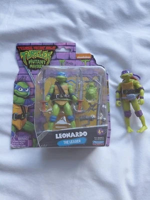 Teenage Mutant Ninja Turtles Leonardo Mutant Mayhem Playmates 2023 plus one extr - Image 1 of 4