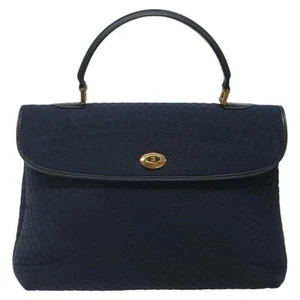 Bally Navy Nylon Handbag Authentic - Picture 1 of 23