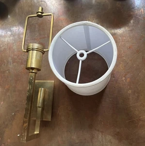 Barbara Barry Aspect Library Sconce W/ Shade *read* Visual Comfort Soft Brass - Picture 1 of 13