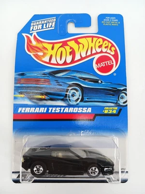 Ferrari Testarossa 1986 Hot Wheels Collector #834 negro cromo Mattel nuevo sellado Foto 1 de 4