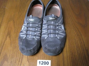 Skechers Biker Quick Step Gray Orange Shoes SN22358 Women's Size 11 - Picture 1 of 8