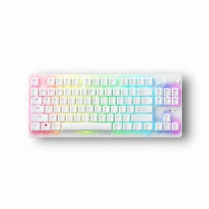 Razer DeathStalker V2 Pro White Wireless Optical Gaming Keyboard Purple Switches - Picture 1 of 7